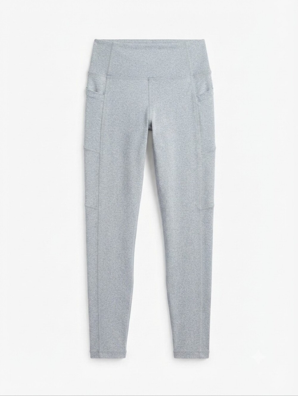 Kyodan Gray Heathered High Rise Athletic Leggings Side Pockets Size XS